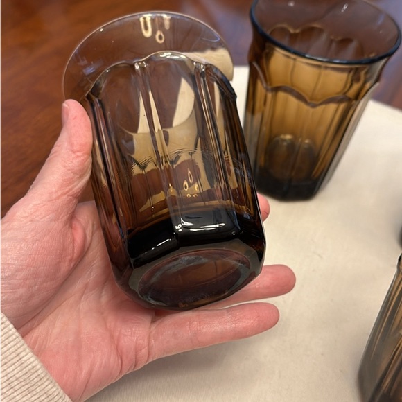 Eight Noritake Provencial Brown Juice Glasses - Picture 3 of 4